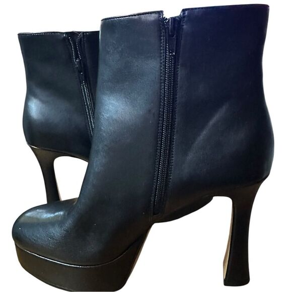 INC Women’s size 9.5 Alize comfort round toe  black boot 1-1.5 platform 5 heel - Picture 8 of 13